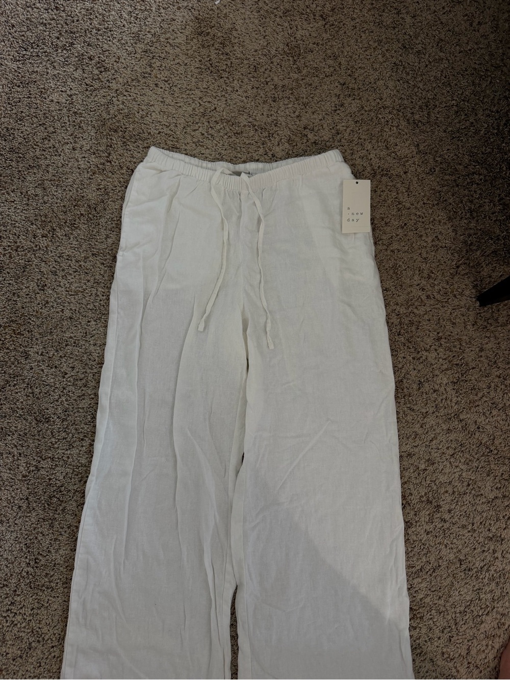 NWT- A New Day white linen pants! XS